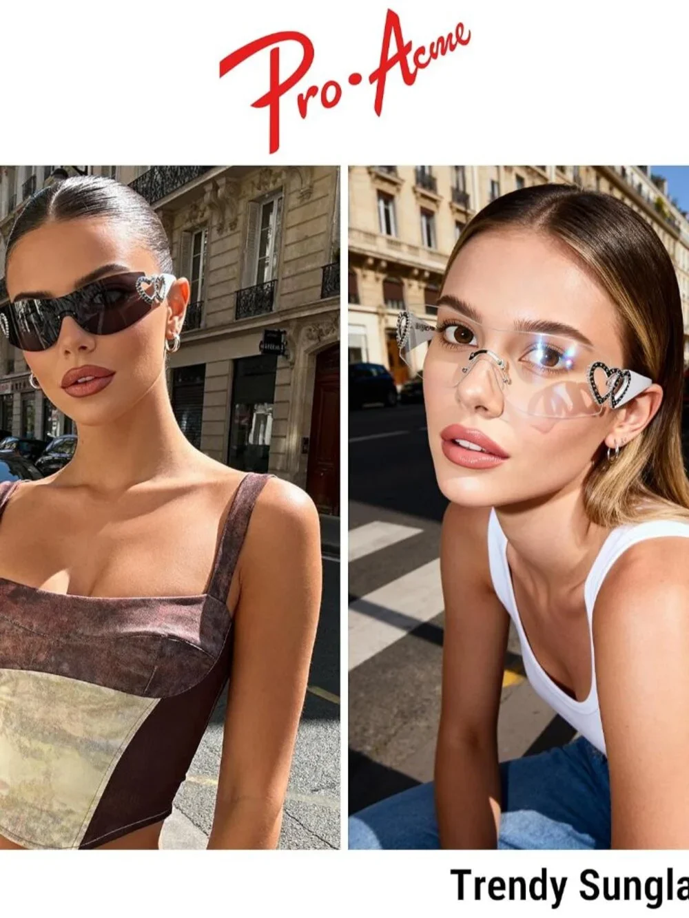 Lightweight Rimless Fashion Sunglasses - UV400 Protection for Active Lifestyles